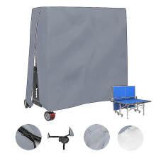 (grey) Outdoor Waterproof And Dustproof Table Tennis Table Cover Table Tennis Table Cover 165x70x185cm