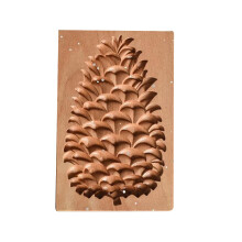 (Pinecone) Carved Wooden Cookie Mold Diy Gingerbread Cookie Cutter Mould Practical Kitchen Baking Tools Easy