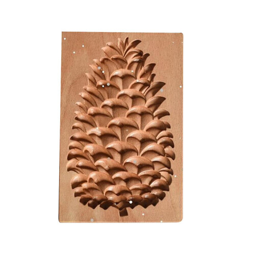 (Pinecone) Carved Wooden Cookie Mold Diy Gingerbread Cookie Cutter Mould Practical Kitchen Baking Tools Easy