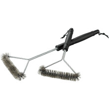 2 x Wire Triangle Grill Brush Barbecue Cleaning Cleaner Scraper Tool