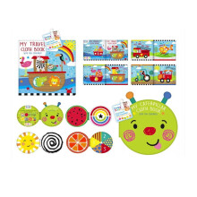Soft Cloth Baby Book Squeaker Caterpillar Travel Early Learning Toy
