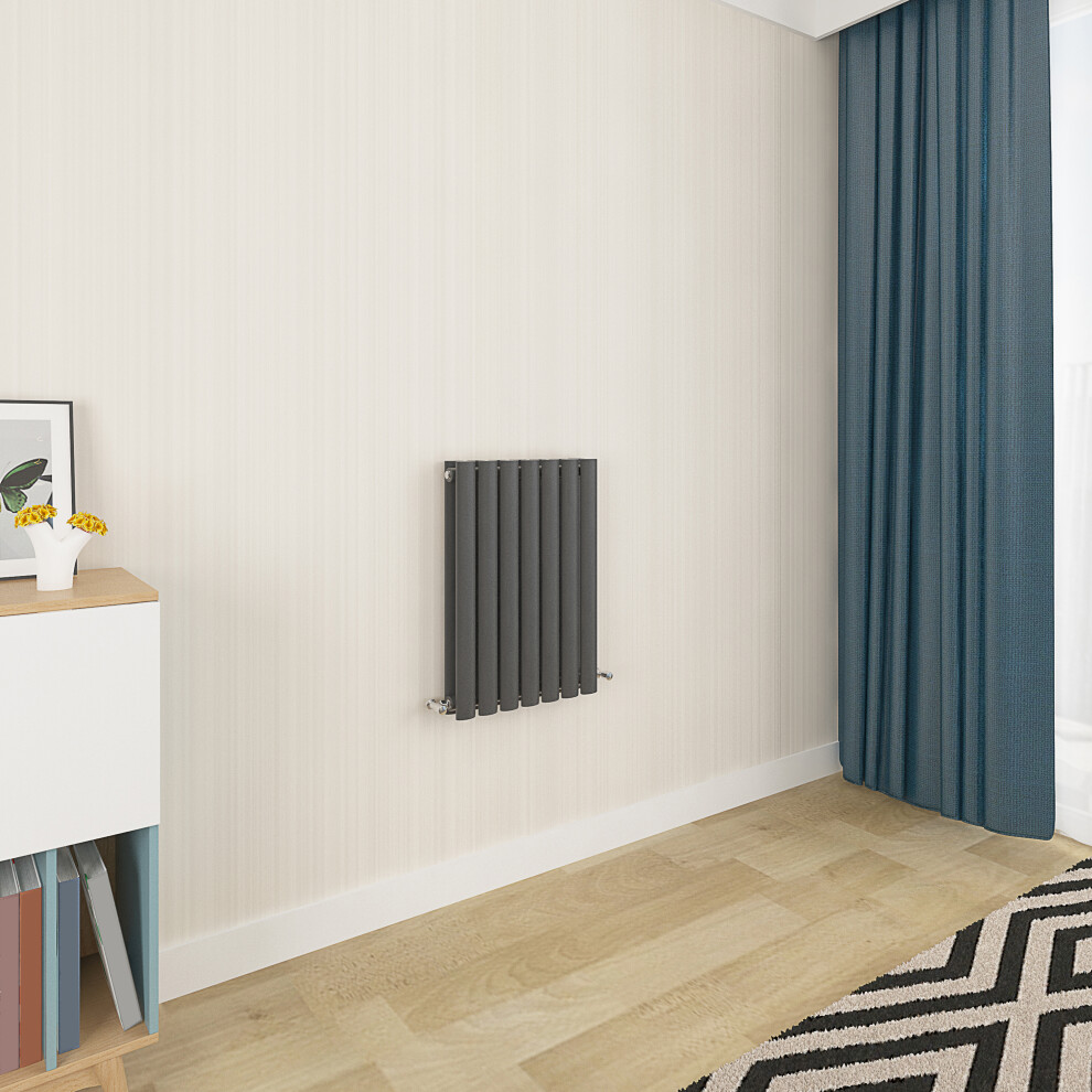 Clearance Sale Oval Column Radiator Double Anthracite 600x413mm