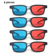 Universal Black Frame Red Blue Cyan Anaglyph 3d Glasses 0.2mm 3d Glasses For Led Projector Movie Game Dvd