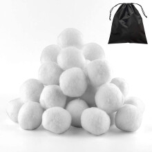 25 Pack Snowball Indoor Snowball Fight Fake Snowball With Bag For Kids Adults Playwhite