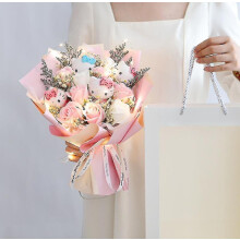 (B 4 doll 1 led 1 bag) 6 Cats Sanrio Anime Hello Kitty Bouquet Plush Stuffed Doll Kawaii Soap Flower Gift Box Rose Flower Cartoon Valentine"s Day Gifts