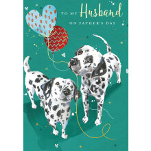 To My Husband Pawsome Dad Father's Day Card Artistic Greeting Card