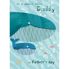 A Really Great Daddy Whale Father's Day Card Cute Greeting Card