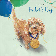 Best Of The Best Proud Pup Father's Day Card Artistic Greeting Card