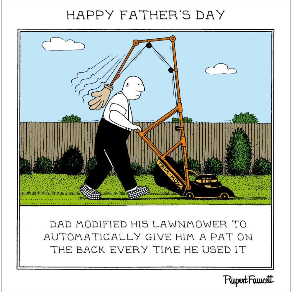 Woodmansterne Fred Father's Day Pat On The Back Well Done Dad Funny Father's Day Greeting Card