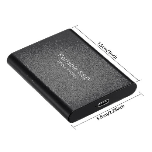 Hard Disk, 2tb Portable External Hard Disk, Waterproof And Shockproof (black) 2