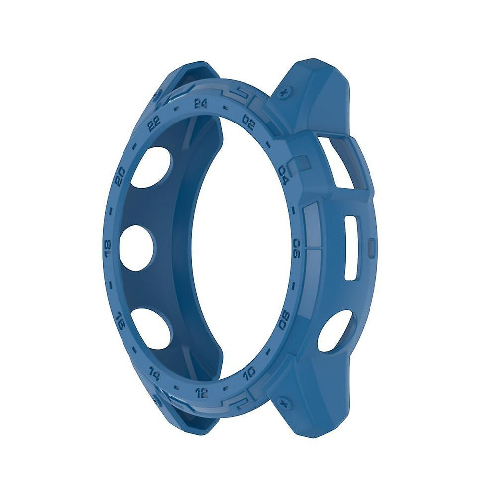 (Blue) Protector Case For Garmin Fenix 7X Armor Case Smart Watch Tpu Cover Silicone Bumper Blue 9152336123487