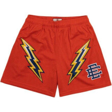 (Orange, M) Eric Emanuel EE Basic Shorts Men Casual Fitness