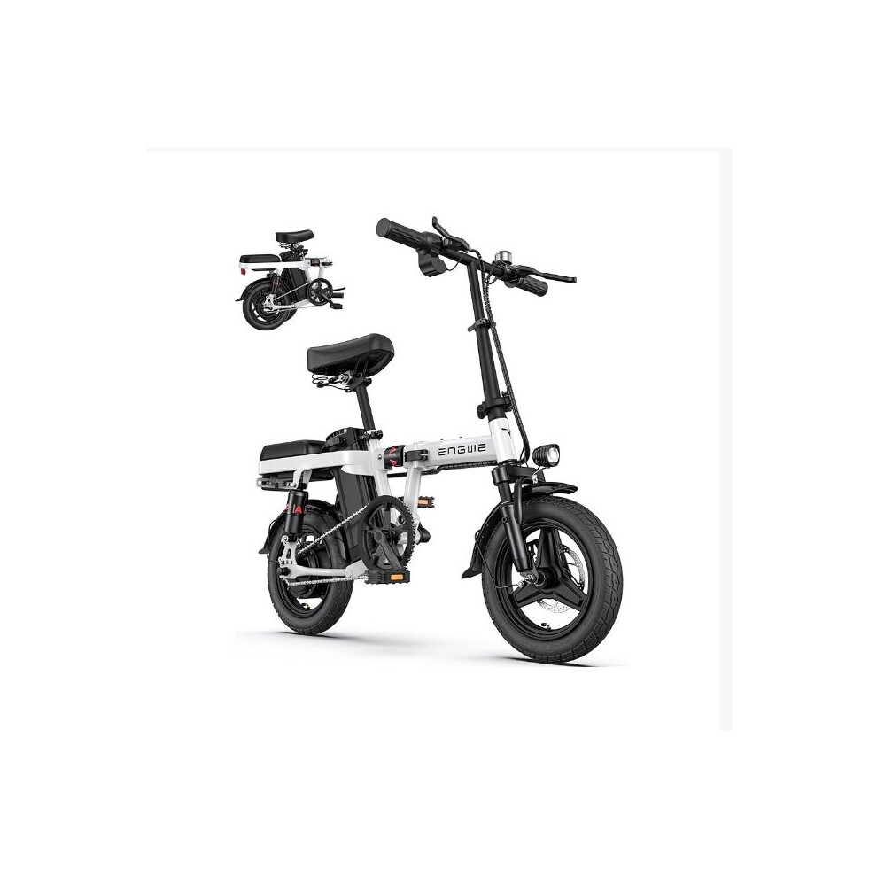 ENGWE T14 Folding Electric Bikes 14" 48V10Ah E-Bike White