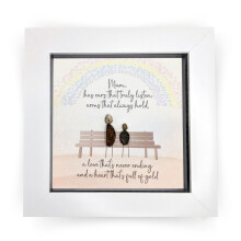 La De Da! Mum A Hearts That's Full Mini Pebble Art Framed Print Gift Idea