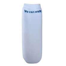 (White L) Calf Prosthetic Gel Sleeve Silicone Sock Disabled Residual Limb Leg Below Knee Amputees Sheath Soft Cover Liner Stump Amputation