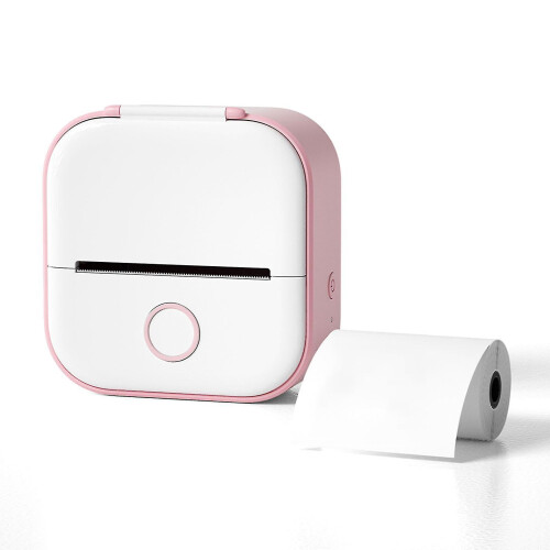 Refurbished (Pink) Mini Pocket Printer Portable Bluetooth-compatible Thermal Printer Inkless Sticker Printer 2