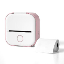 (Pink) Mini Pocket Printer Portable Bluetooth-compatible Thermal Printer Inkless Sticker Printer - Refurbished