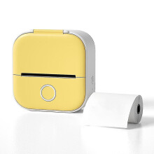 (Yellow) Mini Pocket Printer Portable Bluetooth-compatible Thermal Printer Inkless Sticker Printer - Refurbished