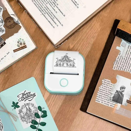 Refurbished (White) Mini Pocket Printer Portable Bluetooth-compatible Thermal Printer Inkless Sticker Printer 1