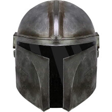 (Black No Led) Sw Mandalorian Helmet Mando Full Head Mask Mandalorian Costume Accessory Props For Adult Kids Halloween Party Cosplay, Latex