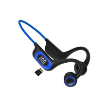 (Blue) 2023 Bone Conduction Earphones Wireless Bluetooth Waterproof Sports Headphones Noise Reduction Headsets