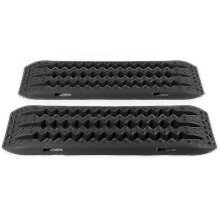 2pcs Recovery Tracks Sand Traction Snow Off Road Tire Ladder 4wd 10t(black )