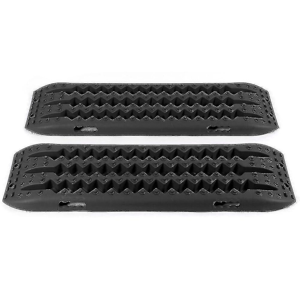 2pcs Recovery Tracks Sand Traction Snow Off Road Tire Ladder 4wd 10t(black )