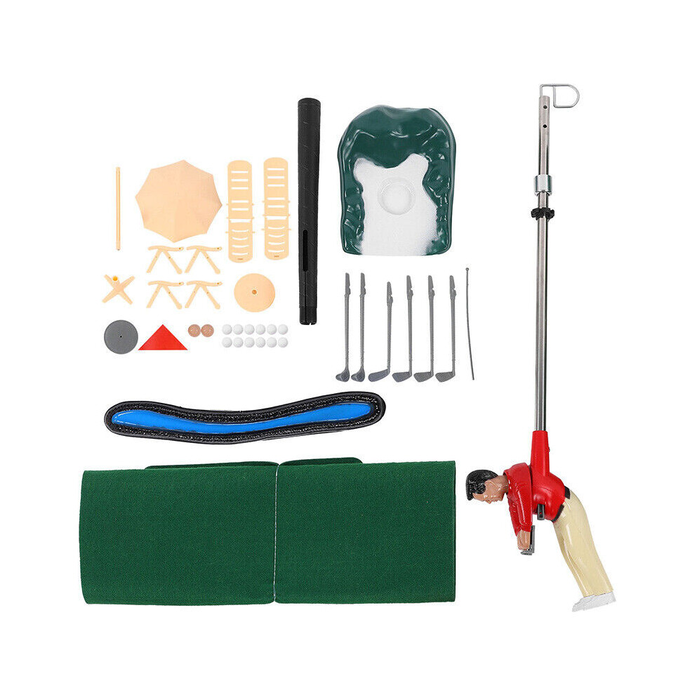 Photos - Golf Indoor Mini Golfing Game Kit Golfs Toy Set w/Green Pad Putter Ball Chairs Gifts(Red)