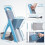 (Blue) Safe Mandoline Vegetable Slicer Adjustable Vegetable Chopper 1