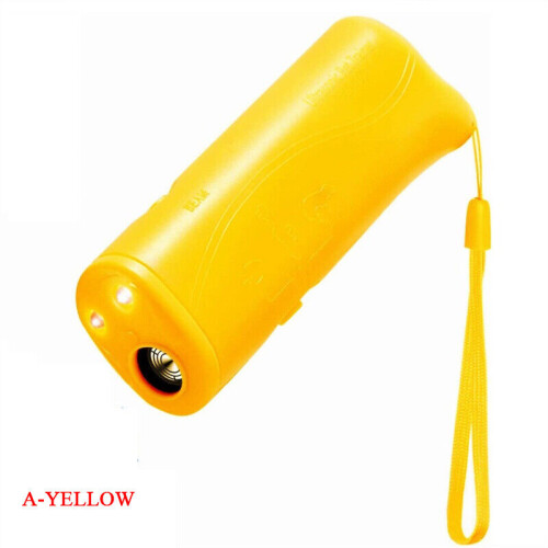 (A?Yellow?) LED Pet Dog Anti Barking Stop Bark Training Repeller Control Device Ultrasonic