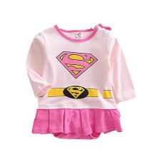(Superman B, 6-12 Months) Newborn Toddler Baby Superhero Romper Short/long Sleeve Jumpsuit Costume