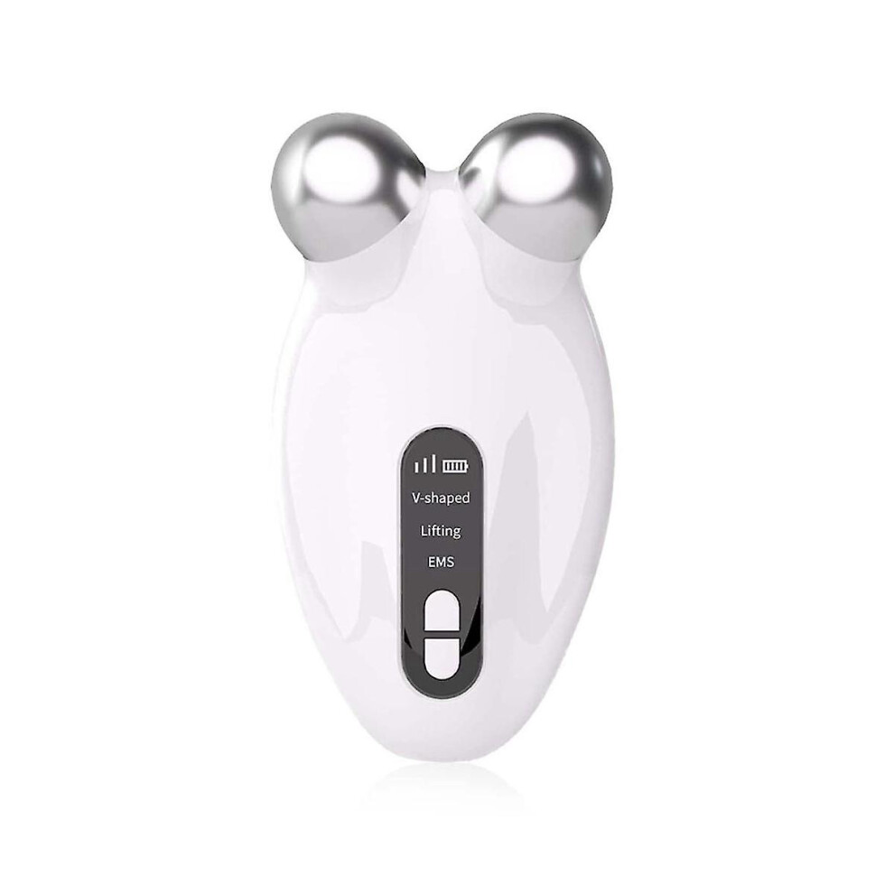 White Microcurrent Facial Device, Lift The Face And Tighten The Skin, Usb Mini Microcurrent Face Lift Skin Tightening