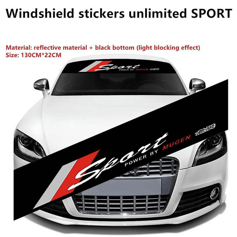 Car Front Back Windshield Glass Sticker Reflective Self-Adhesive Sport Decal Mengxi 9152336208955