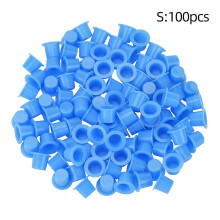 100 Packs Permanent Makeup Supplies Tattoo Pigment Ring Cap Tattoo Color Cups