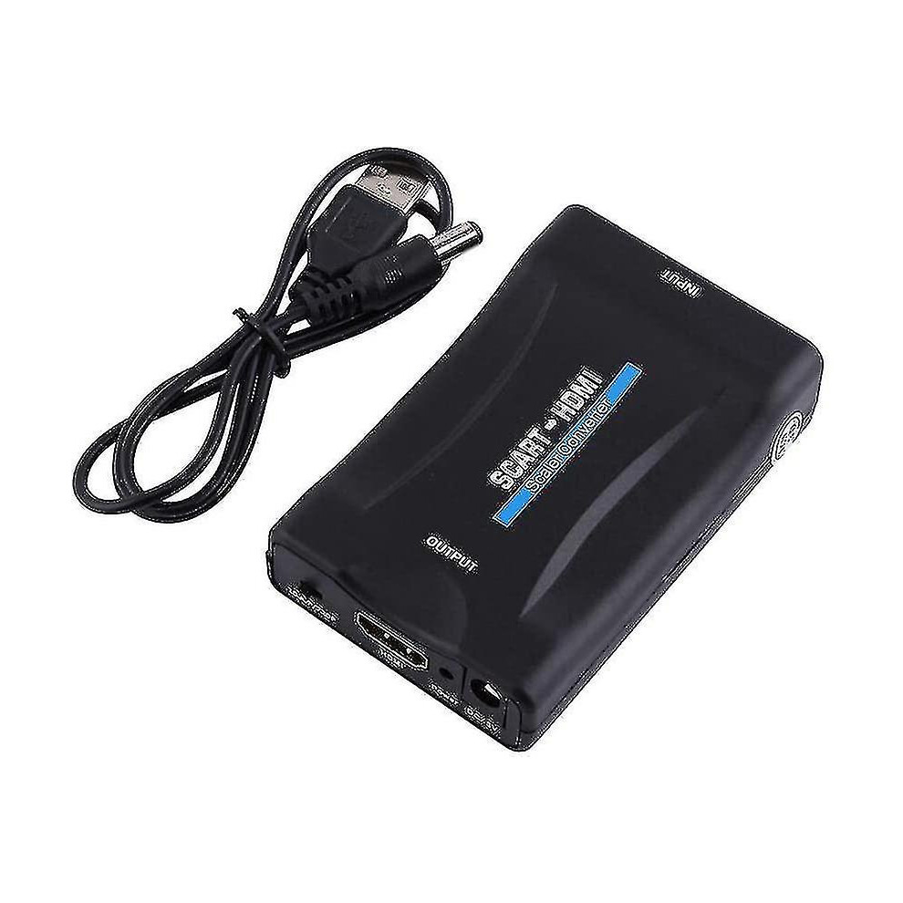 Scart To Hdmi Converter, 1080P Scart To Hdmi Audio Video Adapter, Black 9324781564874