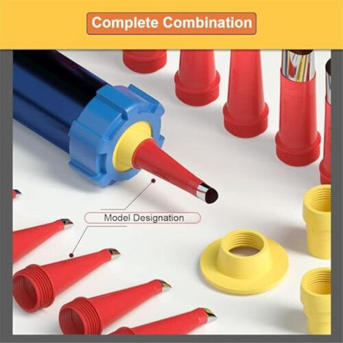 32pcs Caulking Finisher Kit Include 18pcs Caulking Nozzle Tips, Caulking Tool Kit,10 Connect Base A 1