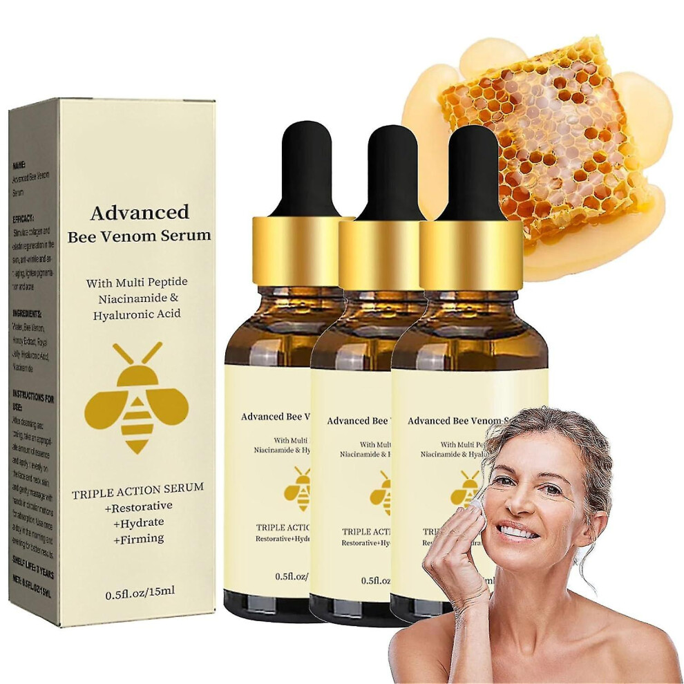 3pcs Advanced Bee Venom Serum, Advanced Bee Serum, Honey Anti Aging Face Serum