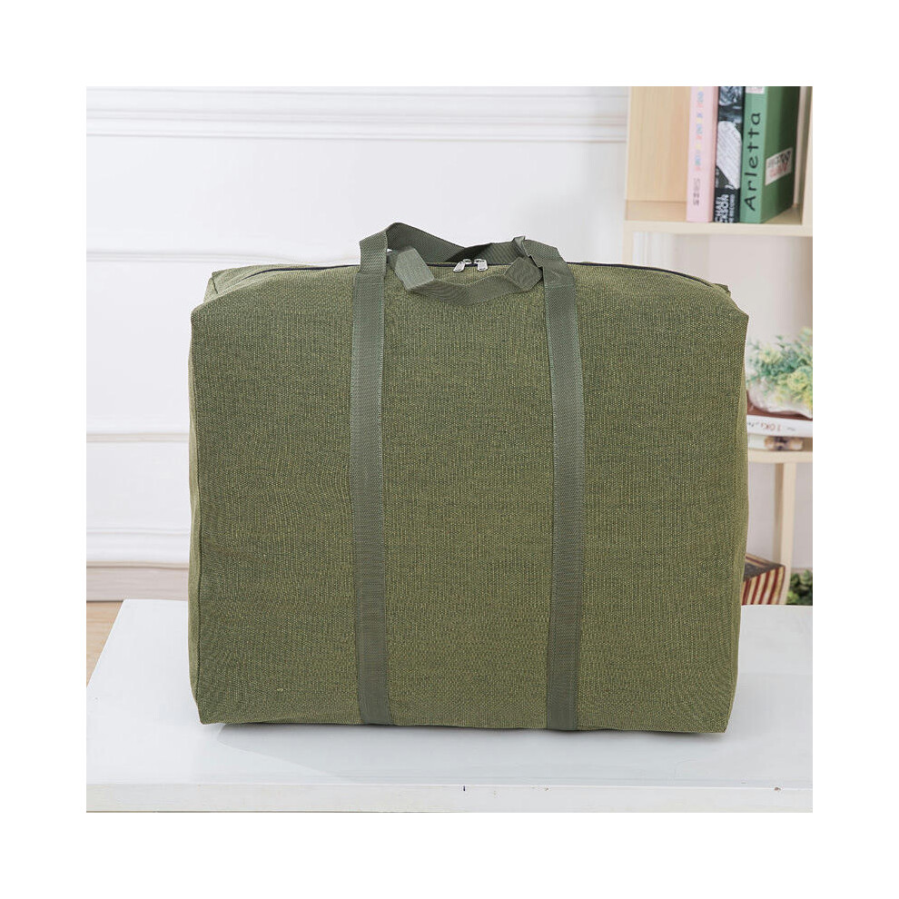 (Military green, 85*50*25) Cross -Border Canvas Moving Bag Manufacturers Wholesale Thickened Moving Bag Large -Capacity Quilts Arranged Luggage Bags-image-OPC-PDNQD22-NEW