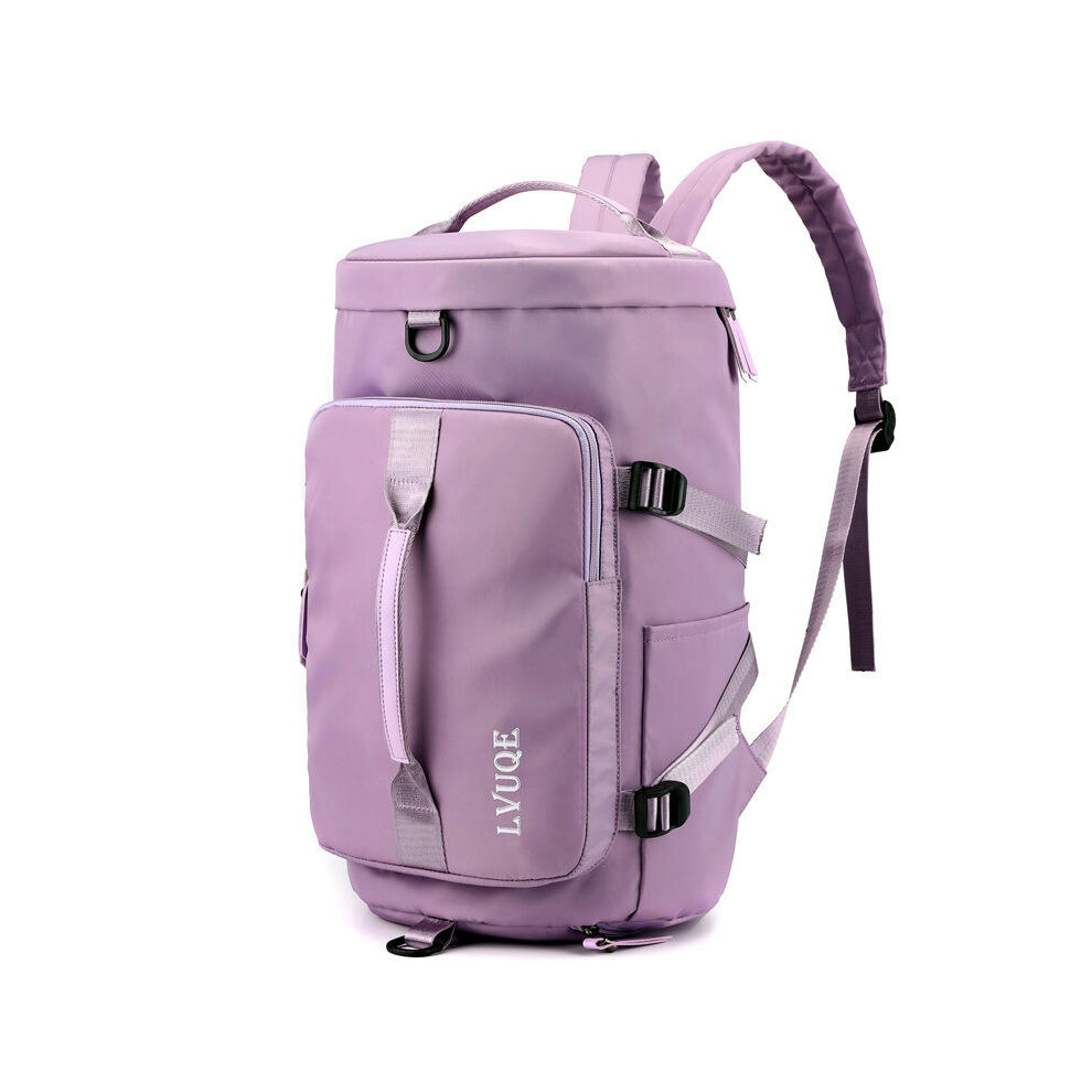 (Taro purple) Travel Storage Bag Outdoor Large -Capacity Travel Bag Waterproof And Moisture -Proof Oxford Cloth Shoulder Bag Short -Distance Outbound