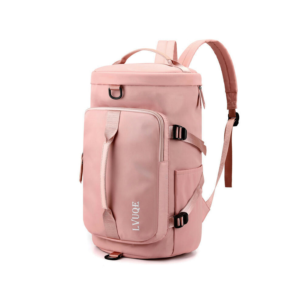 (light pink) Travel Storage Bag Outdoor Large -Capacity Travel Bag Waterproof And Moisture -Proof Oxford Cloth Shoulder Bag Short -Distance Outbound B