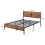 VECELO Double Bed Frame For Bedroom Wood Pine Headboard 2