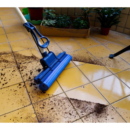 Sponge Mop Absorbent Cleaning Floor Telescopic Handle Plus 1 Head 2