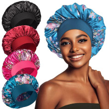 (4pcs Silk Bonnet Satin Bonnet Silk Sleep Cap For Sleeping, Hair Bonnet) 4pcs Silk Bonnet Satin Bonnet Silk Sleep Cap For Sleeping, Hair Bonnet