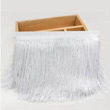 (White) 10cm Sewing Fringe Trim - Fringe Tassel 15cm/10cm Width For Skirt Wedding Dress Lamp Shade Decoration