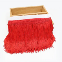 (Red) 10cm Sewing Fringe Trim - Fringe Tassel 15cm/10cm Width For Skirt Wedding Dress Lamp Shade Decoration