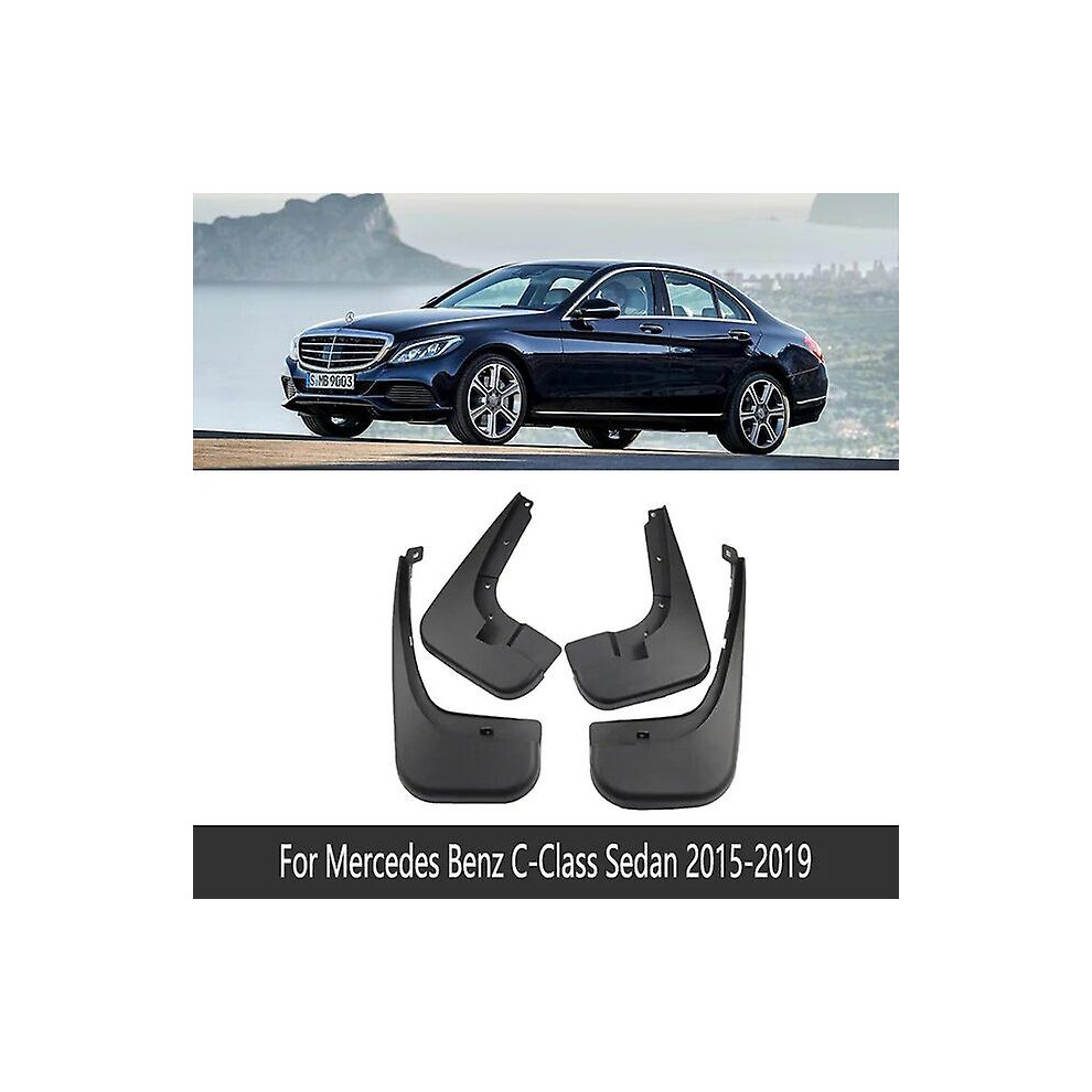 (Fit Standard Model) Car Mud Flap For Mercedes Benz C Class W205 2015 2016 2017 2018 2019 Mudguard Mud Splash Guards Fender Mudflaps Auto Accessories 9430790326430