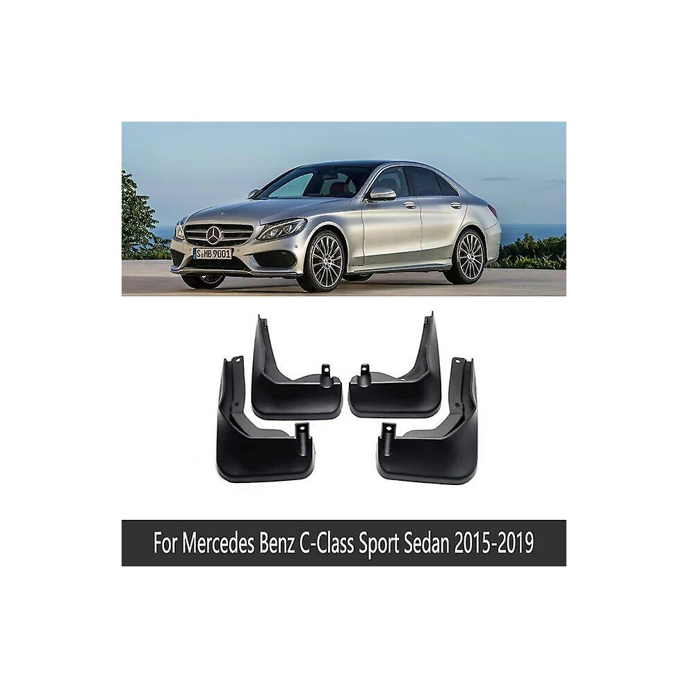 (Fit Sport Model) Car Mud Flap For Mercedes Benz C Class W205 2015 2016 2017 2018 2019 Mudguard Mud Splash Guards Fender Mudflaps Auto Accessories 9430790326447