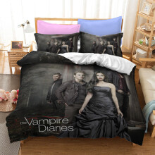 (Style 02, Double) The Vampire Diaries Bedding Single Double Duvet Cover