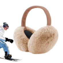 (khaki) Earmuffs Fluffy Foldable Ear Warmer Removable Ear Protection Soft Warm Earmuffs