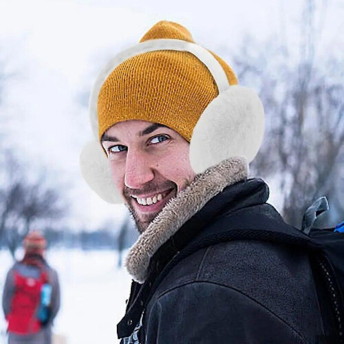 (pink) Earmuffs Fluffy Foldable Ear Warmer Removable Ear Protection Soft Warm Earmuffs 1